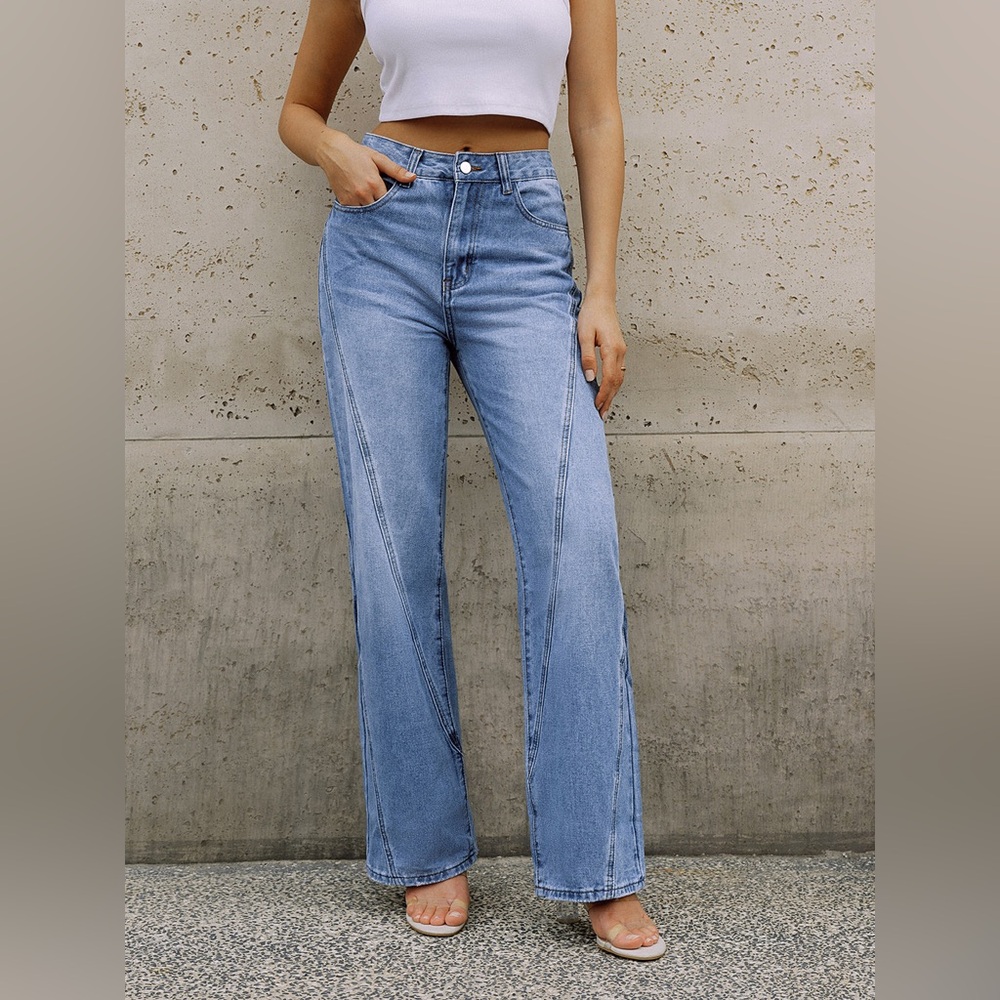 Commense Vintage Denim Straight Leg Pants